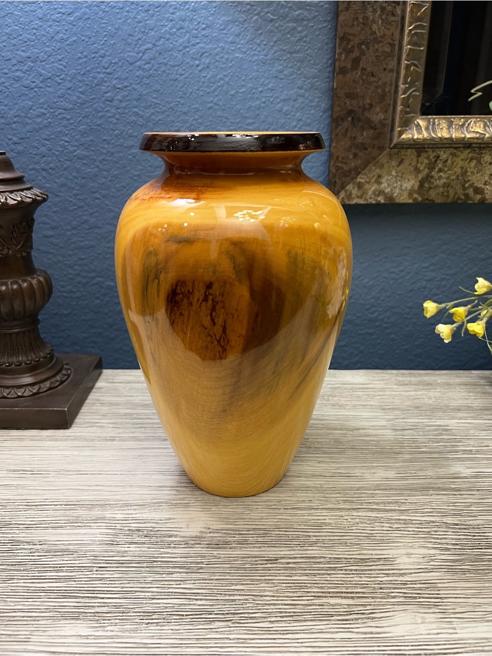 Don Noble Signed Original Aspen Studio Wood Vase Hand Turned Colorado Art 15”